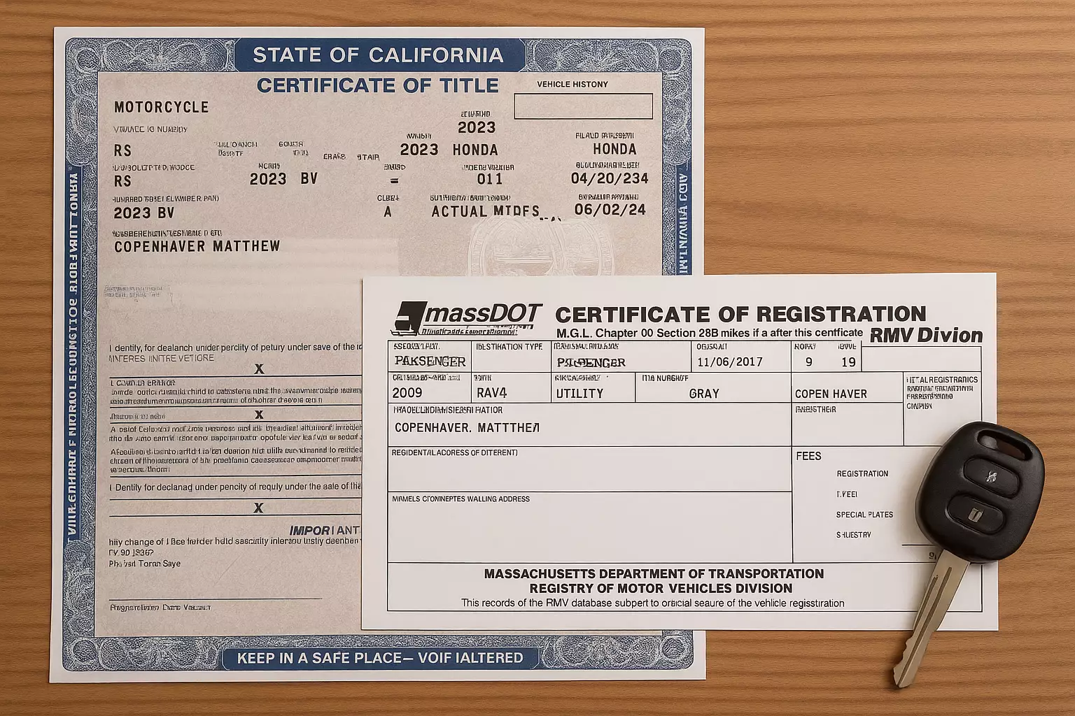 Is Registration the Same as a Car Title?