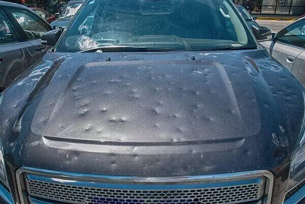 what is hail damaged car